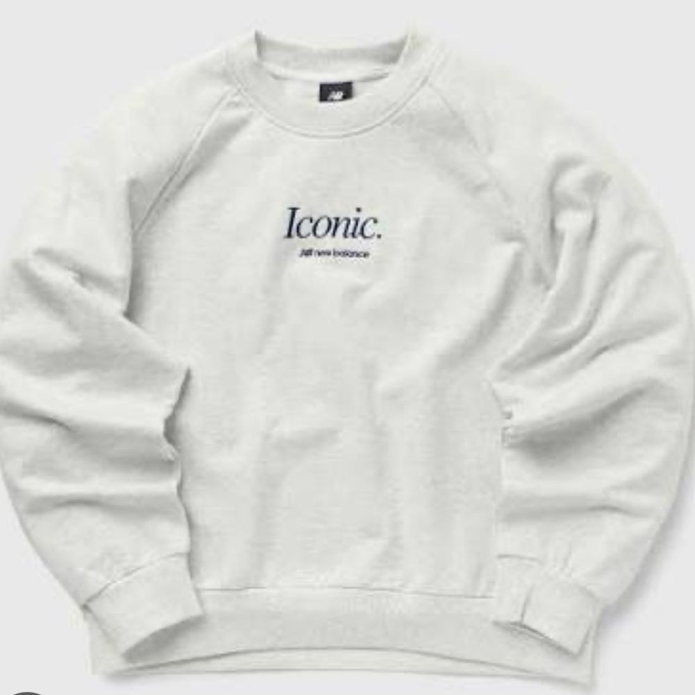 New Balance Gray Icono Crewneck Sweater